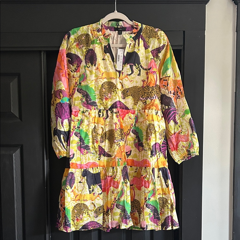 Jcrew Safari Print Dress XS